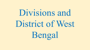 Divisions and District of West Bengal