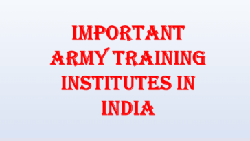 Important Army Training Institutes in India