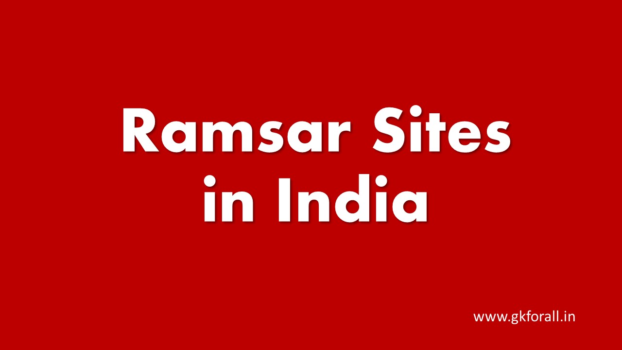 Ramsar Sites in India